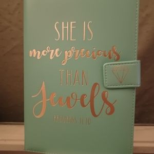 Mint green leather Journal